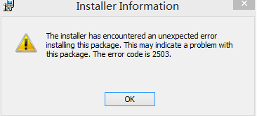 win8系统无法安装msi软件提示2503错误怎么办